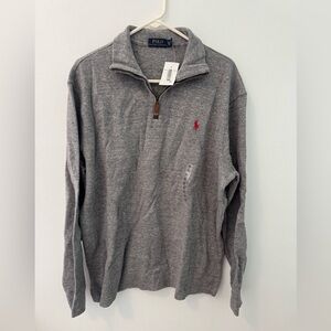 NWT Polo Ralph Lauren Men's Gray Quarter-Zip Pullover Sweater Size XL